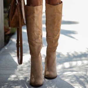 THE DAWN VICI FAUX SUEDE KNEE HIGH BOOTS SIZE 8